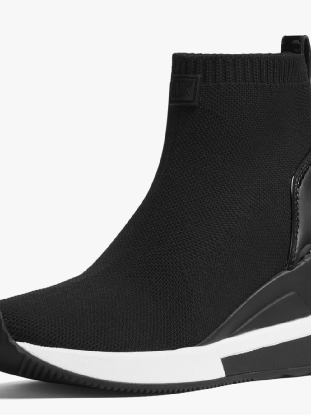 Michael Kors Black Women's Skyler Stretch-knit Sock Sneaker 7.5 - Picture 3 of 5